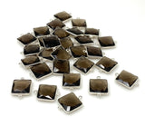 9Pcs / 10Pcs Smokey Quartz Connectors, Silver Plated Gemstone Connectors, Wholesale Jewelry Findings forJewelry Making, Bulk Charms