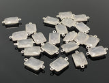 10Pcs / 13 Pcs Rose Quartz Connector, Gemstone Connectors, Wholesale Bulk Jewelry Supplies, 21x11mm - 22x12mm