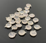 13 Pcs Rose Quartz Charms, Gemstone Charms, Wholesale Bulk Jewelry Supplies, 18.5x15.5mm