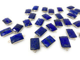 9Pcs/ 10 Pcs Lapis Lazuli Connectors, Silver Plated Lapis Lazuli Connector Links, Bulk Jewelry Findings