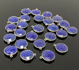12Pcs / 13Pcs Lapis Lazuli Charms, Silver Plated Lapis Lazuli Gemstone Charms, Bulk Jewelry Findings
