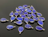 9Pcs/10 Pcs Lapis Lazuli Charms, Silver Plated Lapis Lazuli Gemstone Charms, Bulk Jewelry Supplies