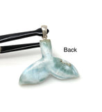 20g Larimar Mermaid Tail Pendant, Sterling Silver Pendant, Bohemian Jewelry, Larimar Whale Tail Pendant