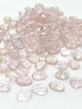 10Pcs / 12 Pcs Natural Morganite Rosecut Cabochons, Loose Gemstones, Ring Stones, 9x7mm - 13x11mm