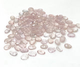 10Pcs / 12 Pcs Natural Morganite Rosecut Cabochons, Loose Gemstones, Ring Stones, 9x7mm - 13x11mm