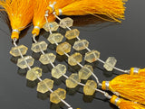 5 Pcs Citrine Double Terminated Beads, Hand Carved Citrine Gemstone Fancy Shape Beads for Jewelry Making, 6x12mm