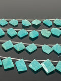 10 Pcs Amazonite Faceted Fancy Slice Beads, Amazonite Gemstone Beads for Jewelry Making, 10x9mm - 18x15mm