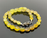 16.5” Genuine Yellow Sapphire Necklace with Pave Diamond Clasp, Natural Yellow Sapphire Necklace, AAA Grade, Gifts for Her