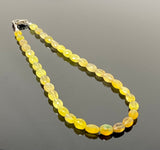 16.5” Genuine Yellow Sapphire Necklace with Pave Diamond Clasp, Natural Yellow Sapphire Necklace, AAA Grade, Gifts for Her