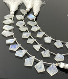 10 Pcs Rainbow Moonstone Fancy Slice Beads, Rainbow Moonstone Gemstone Beads for Jewelry Making