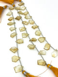 10 Pcs Natural Citrine Fancy Slice Beads, Citrine Gemstone Beads for Jewelry Making