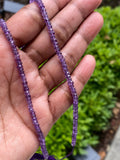 Natural Amethyst Faceted Gemstone Beads, Bulk Wholesale Jewelry Making Supplies, AAA quality 3.5mm- 4mm, 13" Strand