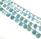 8” Natural Larimar Beads Gemstone Beads, Larimar Pear Shape Smooth Beads, Bulk Wholesale Beads for DIY Jewelry Making