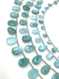 8” Natural Larimar Beads Gemstone Beads, Larimar Pear Shape Smooth Beads, Bulk Wholesale Beads for DIY Jewelry Making