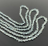 15” Aquamarine Gemstone Beads, Blue Aquamarine Nugget Smooth Beads, Bulk Wholesale Beads, 4x3mm - 7x6mm