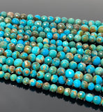 10” Genuine Arizona Turquoise Gemstone Beads, Natural Turquoise Beads, Wholesale Bulk Beads for Jewelry Making