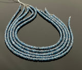 14” Rare Kyanite Gemstone Beads, Natural Indigo Kyanite Faceted Heishi Tyre Beads AAA Grade