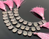 10 Pcs Rose Quartz Carved Gemstone Beads, Rose Quartz Flower Carving Pear Shape Beads for Jewelry Making, 14x10mm