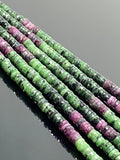 16” Ruby Zoisite Faceted Heishi Gemstone Beads, Tyre Shape Disc Wholesale Bulk Beads, 7mm - 7.5mm