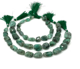 9.5 Inch Natural Emerald Faceted Nugget Beads, Genuine Emerald Wholesale Beads, May Birthstone Gemstone Beads