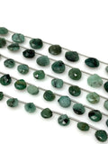 Natural Emerald Gemstone Beads, Emerald Faceted Heart Shape Beads for Jewelry Making, May Birthstone Jewelry Supplies, 8” Strand