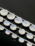 8” Rainbow Moonstone Gemstone Beads, Moonstone Smooth Heart Shape Beads, Jewelry Supplies, Wholesale Bulk Beads