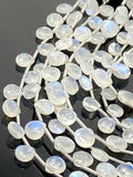 8” Rainbow Moonstone Gemstone Beads, Moonstone Smooth Heart Shape Beads, Jewelry Supplies, Wholesale Bulk Beads