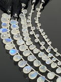 8” Rainbow Moonstone Gemstone Beads, Moonstone Faceted Drops, Jewelry Supplies, Wholesale Bulk Beads