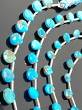 7” Turquoise Gemstone Heart Shape Beads, Arizona Turquoise Faceted Beads, Bulk Wholesale Beads