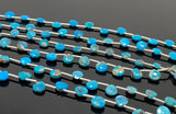 7” Turquoise Gemstone Heart Shape Beads, Arizona Turquoise Faceted Beads, Bulk Wholesale Beads