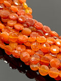 8” Carnelian Gemstone Coin Beads, Natural Carnelian Beads, Jewelry Supplies Bulk Wholesale Beads, 5.5mm - 6mm