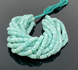 16” Amazonite Faceted Heishi Beads, Peruvian Amazonite Tyre Shape Gemstone Beads, Bulk Wholesale Beads, AAA Grade 5.5mm - 6mm