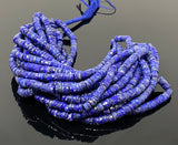 16” Lapis Lazuli Faceted Heishi Beads, Lapis Lazuli Tyre Shape Disc Beads, Wholesale Bulk Beads AAA Grade, 6mm - 6.5mm