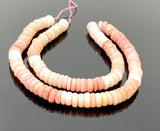 16” Pink Opal Faceted Heishi Gemstone Beads, Pink Opal Tyre Shape Disc Beads, Bulk Wholesale Beads, AA+ Grade 8.5mm- 9mm