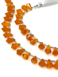 19 Pcs Carnelian Gemstone Fancy Faceted Drop Beads, Natural Carnelian Beads, Bulk Wholesale Beads Jewelry Supplies for Jewelry Making,