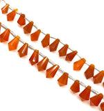 18 Pcs Carnelian Gemstone Fancy Faceted Drop Beads, Natural Carnelian Beads, Bulk Wholesale Beads Jewelry Supplies for Jewelry Making,