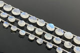 8” Rainbow Moonstone Gemstone Beads, Moonstone Smooth Heart Shape Beads, Jewelry Supplies, Wholesale Bulk Beads