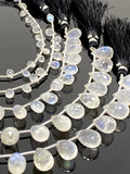 8” Rainbow Moonstone Gemstone Beads, Moonstone Faceted Drops, Jewelry Supplies, Wholesale Bulk Beads