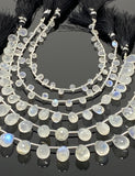 8” Rainbow Moonstone Gemstone Beads, Moonstone Faceted Drops, Jewelry Supplies, Wholesale Bulk Beads