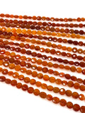 8” Carnelian Gemstone Coin Beads, Natural Carnelian Beads, Jewelry Supplies Bulk Wholesale Beads, 5.5mm - 6mm