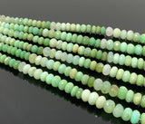 16” Natural Chrysoprase Faceted Rondelle Beads, Chrysoprase Gemstone Beads, Bulk Wholesale Beads