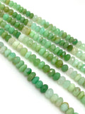 16” Natural Chrysoprase Faceted Rondelle Beads, Chrysoprase Gemstone Beads, Bulk Wholesale Beads