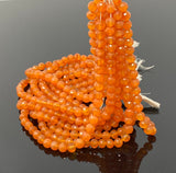 10” Carnelian Gemstone Beads, Natural Carnelian Faceted Round Beads, Jewelry Supplies Bulk Wholesale Beads