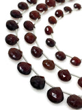 8” Garnet Gemstone Beads, Mozambique Garnet Faceted Heart Shape Beads, Jewelry Supplies for Jewelry Making Bulk Wholesale Beads