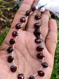 8" Mozambique Garnet Gemstone Beads, Garnet Pear Shape Faceted Beads Jewelry Supplies for Jewelry Making, Wholesale Bulk Beads