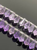 Natural Amethyst Gemstone Faceted Drop Briolette Beads, Jewelry Supplies for Jewelry Making, Bulk Wholesale Beads, 17 - 18 Pcs