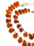 18 Pcs Carnelian Gemstone Fancy Faceted Drop Beads, Natural Carnelian Beads, Bulk Wholesale Beads Jewelry Supplies for Jewelry Making,