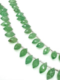 7.5" Green Strawberry Quartz Marquise Beads, Gemstone Beads, Jewelry Supplies for Jewelry Making, Wholesale Bulk Beads, 11x5mm - 14x7mm