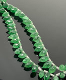 8" Green Strawberry Quartz Faceted Marquise Beads, Gemstone Beads, Wholesale Bulk Beads, 11x6mm - 15x7.5mm