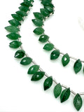 8" Green Strawberry Quartz Faceted Marquise Beads, Gemstone Beads, Wholesale Bulk Beads, 11x6mm - 15x7.5mm